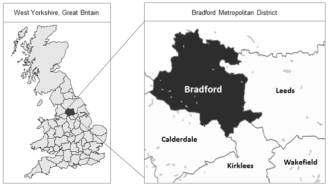 Location of the Born in Bradford study